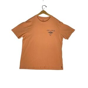 Rip Curl Mens T Shirt Orange Relaxed Fit Short Sleeve Graphic Tee Size M